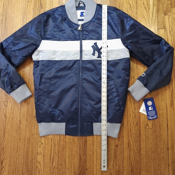 New York Yankees Starter Mens Jacket Size M NEW Full Zip Satin Style - Picture 7 of 12